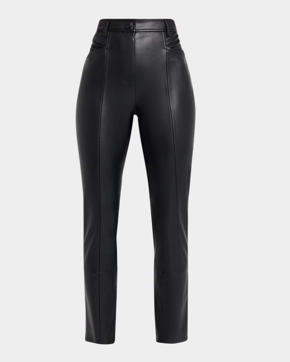 Rue Cropped Faux Leather Skinny Pants